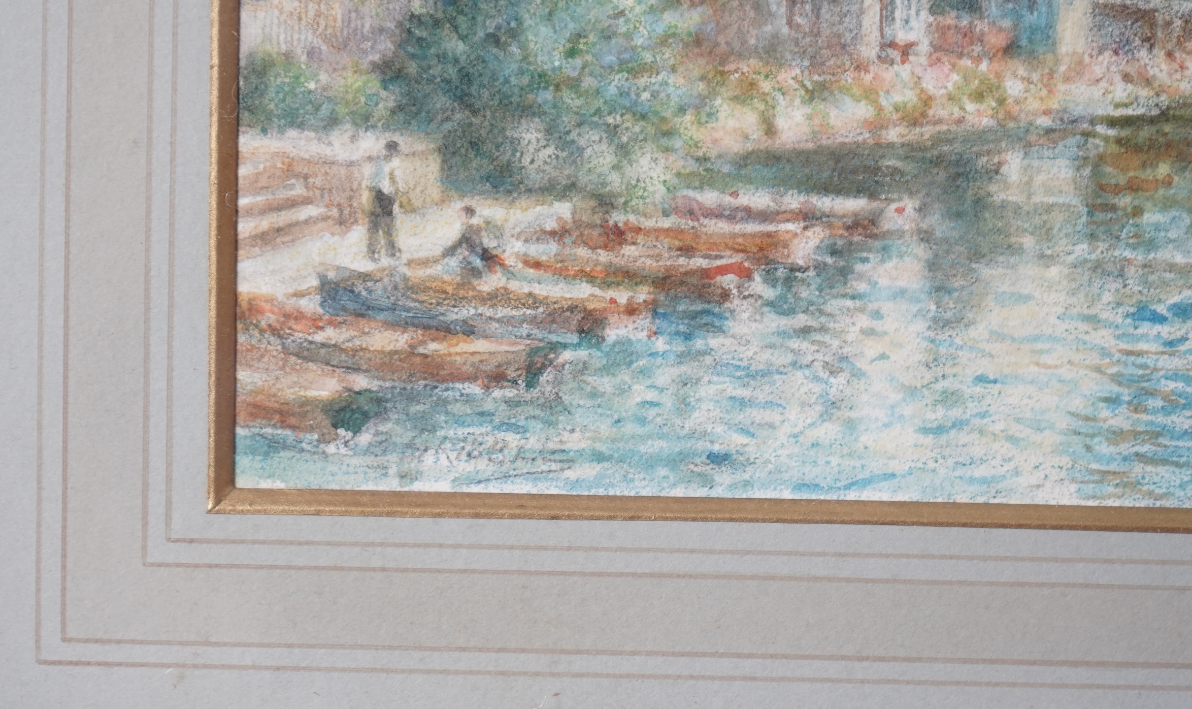 Bernard Finegan Gribble, 1872-1962, 'Christchurch Priory, Hants' and 'Knaresborough Bridge, Yorkshire'